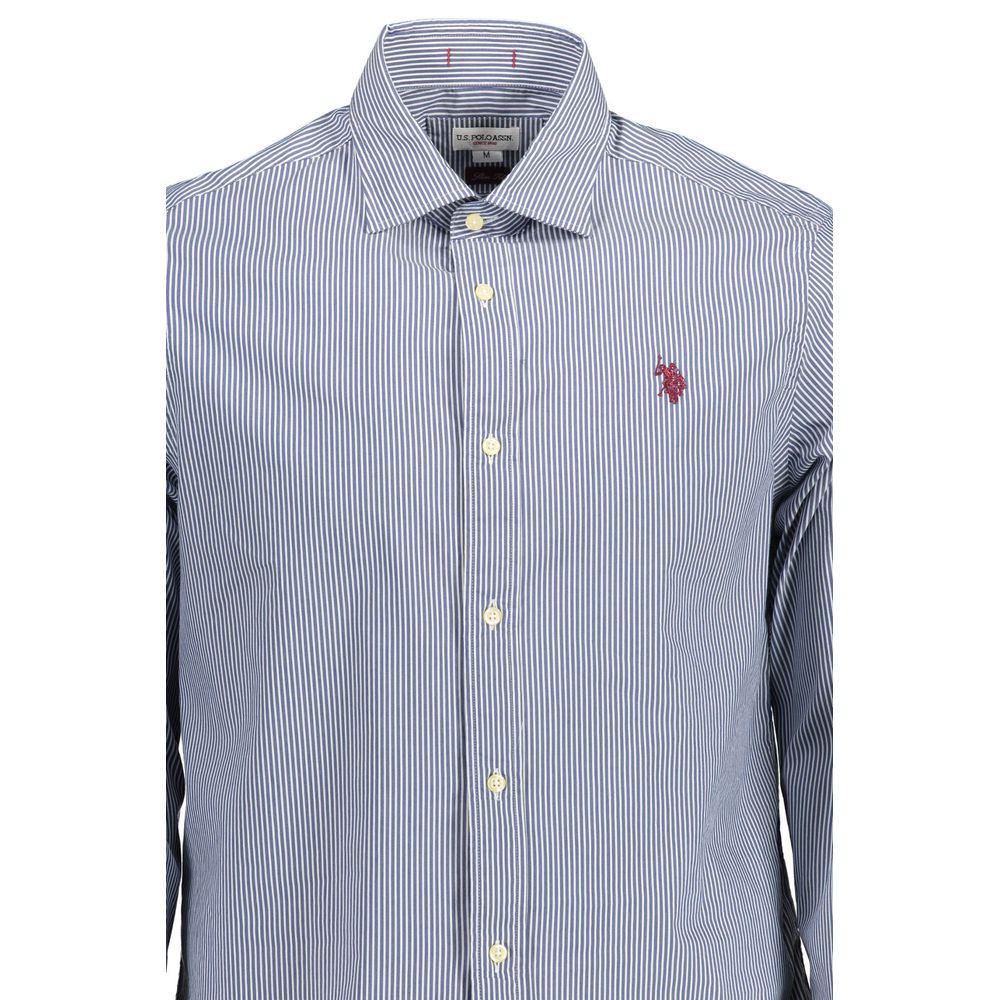 US POLO ASSN. Blue cotton shirt for men